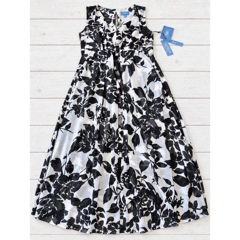 Simply Vera Vera Wang Dress Floral Sleeveless HighLow Cloudy Bloom Petite PL NWT